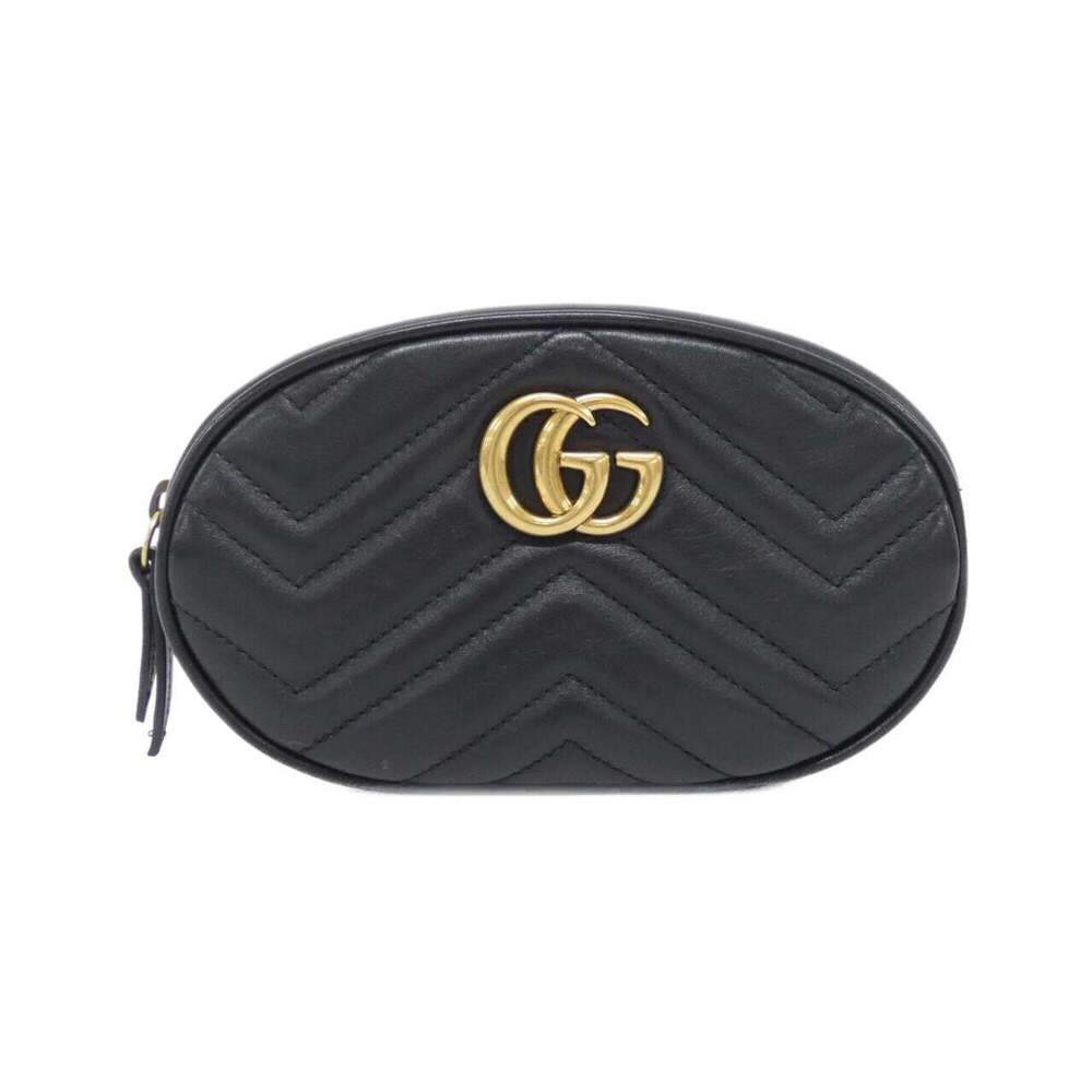GUCCI Authentic Black GG Marmont Fanny Pack - Picture 1 of 9